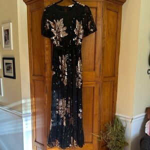 Baltic Born Black and Gold Maxi Dress